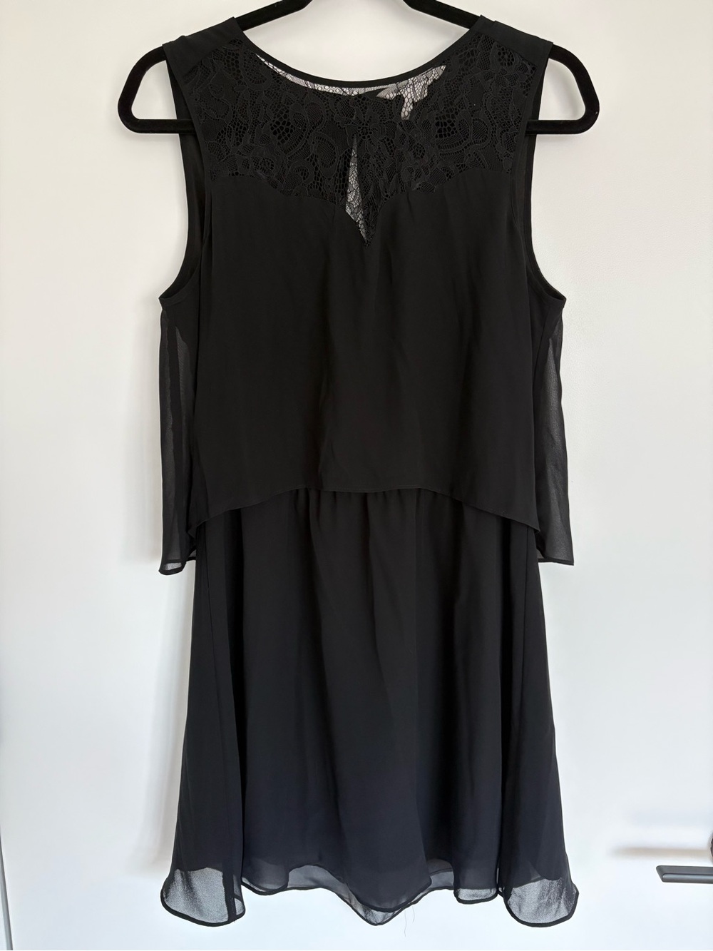 BCBGeneration Black Sleeveless Layered Dress